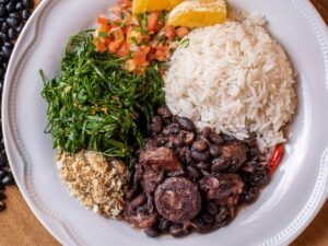 Plate of foods from Brazil