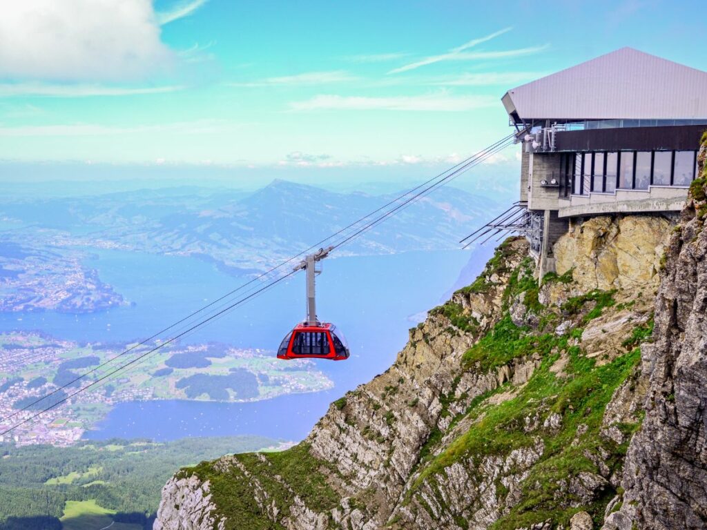 panorama from mount pilatus in Switzerland