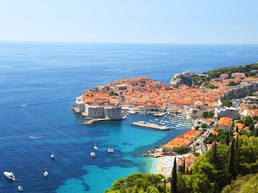 Dubrovnik old town from above