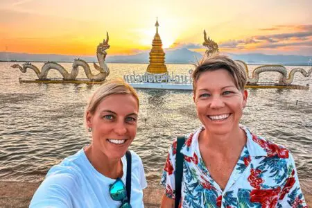 two days in Phayao - sunset at Phayao Lake