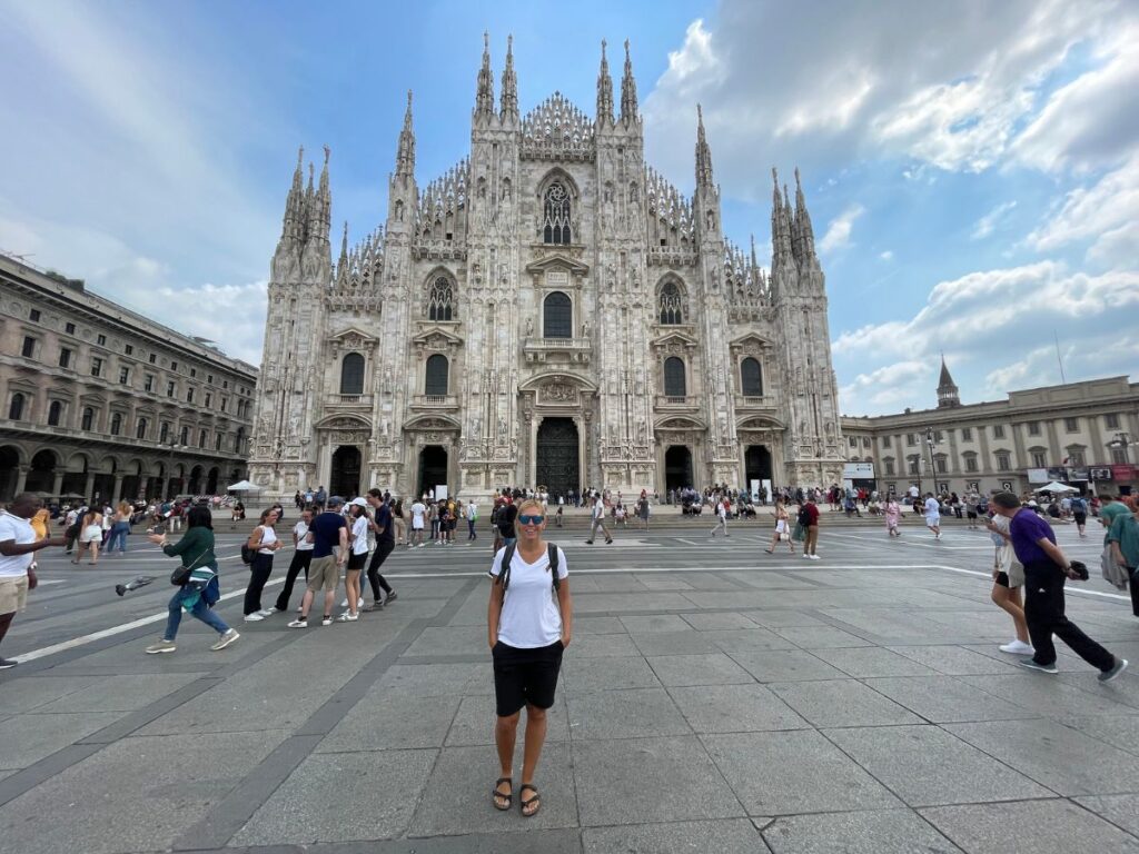 2 days in Milan Itinerary - in front of Duomo Milan